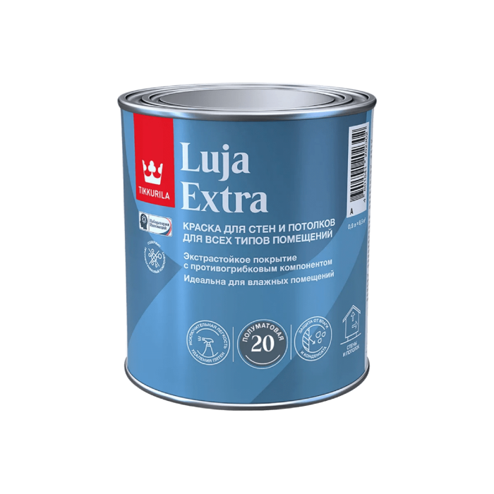 Краска Луя 20 EXTRA C п/мат д/влажн помещ, 0.9 л, Тиккурила