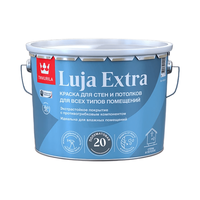 Краска Луя 20 EXTRA А п/мат д/влажн помещ, 9л, Тиккурила 