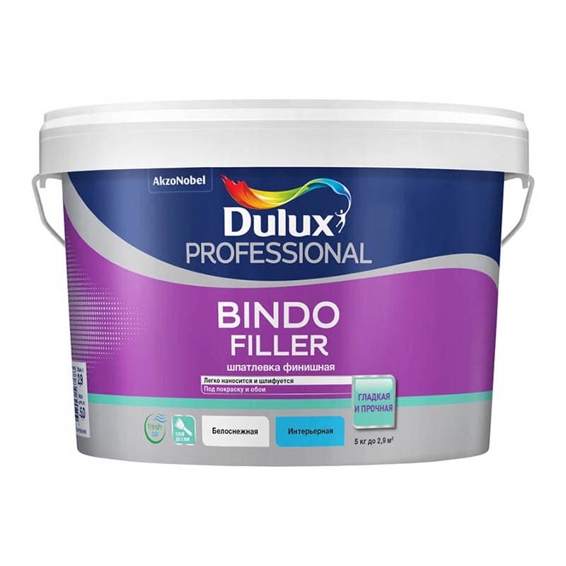 DULUX Шпатлевка BINDO FILLER финишная 2,9л (5 кг)