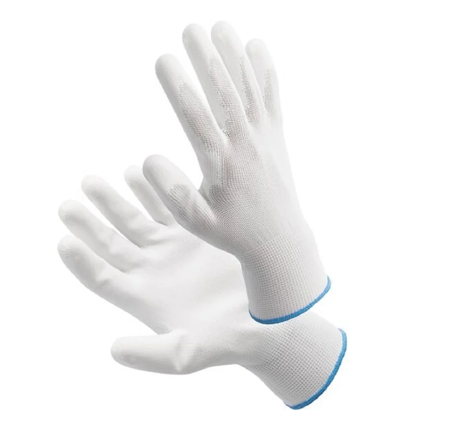 Перчатки нейлон с нитрил. покрытием 2101WH белые р-р 9