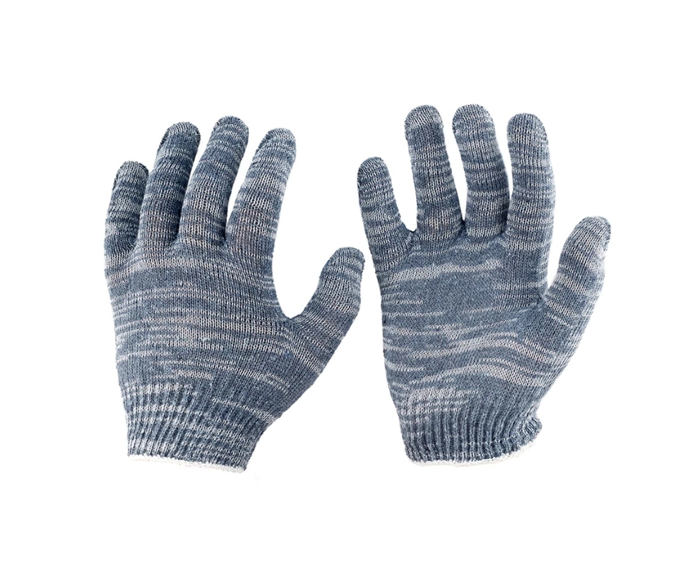 ХБ-11 Перчатки х/б с ПВХ графит 5 нитей