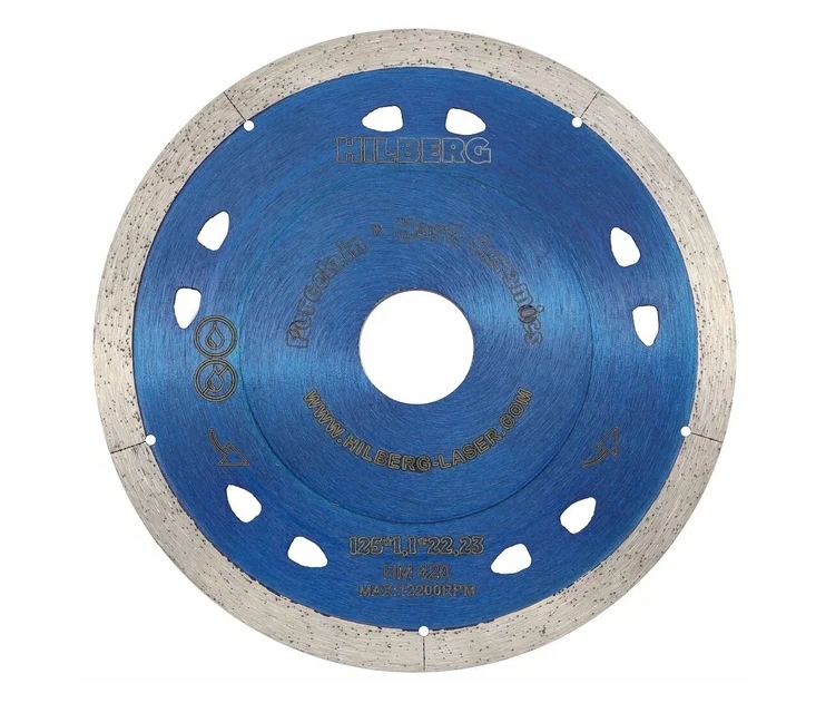 HILBERG Диск алмазный отрезной по керамограниту D125х1,1 мм