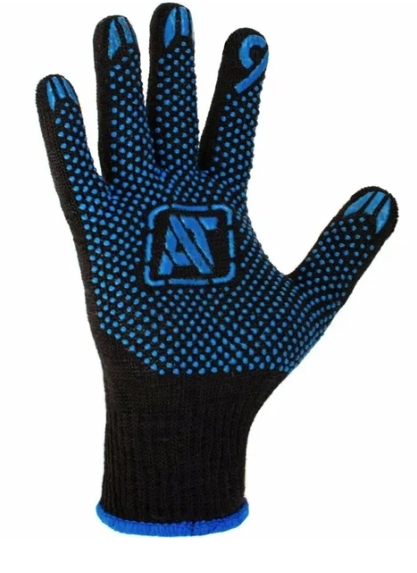 ХБ-9 Перчатки х/б с ПВХ черные