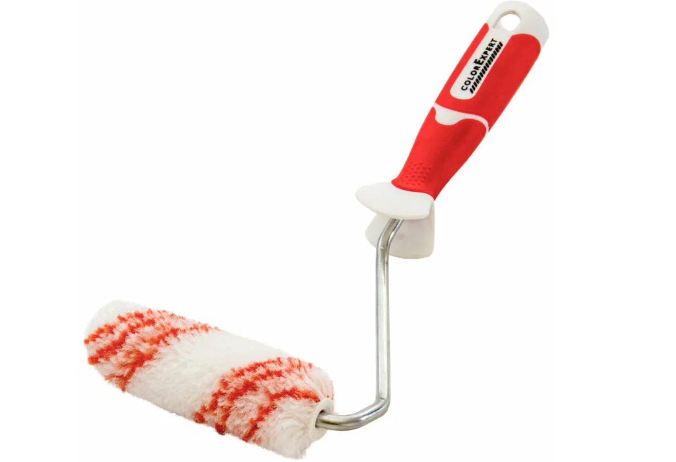 86422902/86422999 Валик (изогнутый) полиамид красные полосы (ширина 100 мм) NEO Color Expert