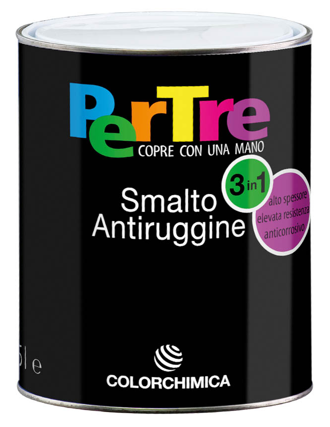 7104 Эмаль глицерофталевая 3в1 по металлу Pertre белая матовая 0,75л 