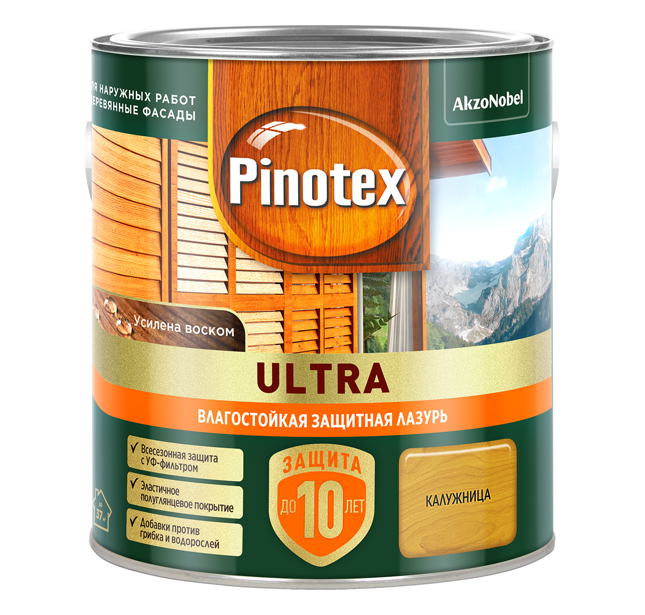 Лазурь " Pinotex/Omnitex Ultra RU " ( "Калужница") 2,5 л