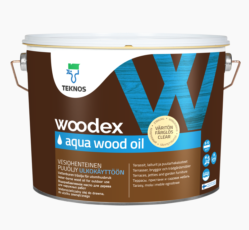 Масло Teknos Woodex Wood Oil AQUA 9л.