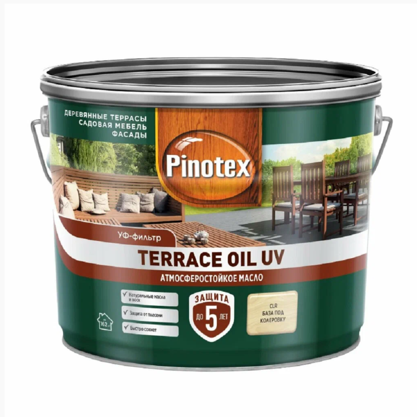 PINOTEX/Omnitex TERRACE OIL UV (9 л) деревозащитное средство