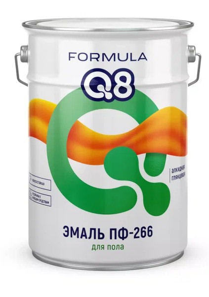 Эмаль Formula Q8 ПФ-266 красно-коричневая 20кг.