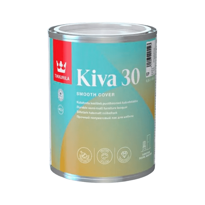 Лак КИВА 30 полуматовый Тиккурила 0,9 л