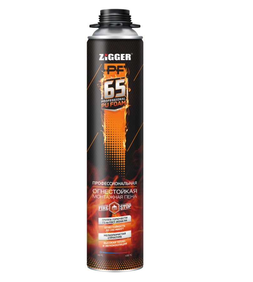 01-03-47 Пена монтажная PROFF PF FIRESTOP (огнестойкая) 750 мл ZIGGER 
