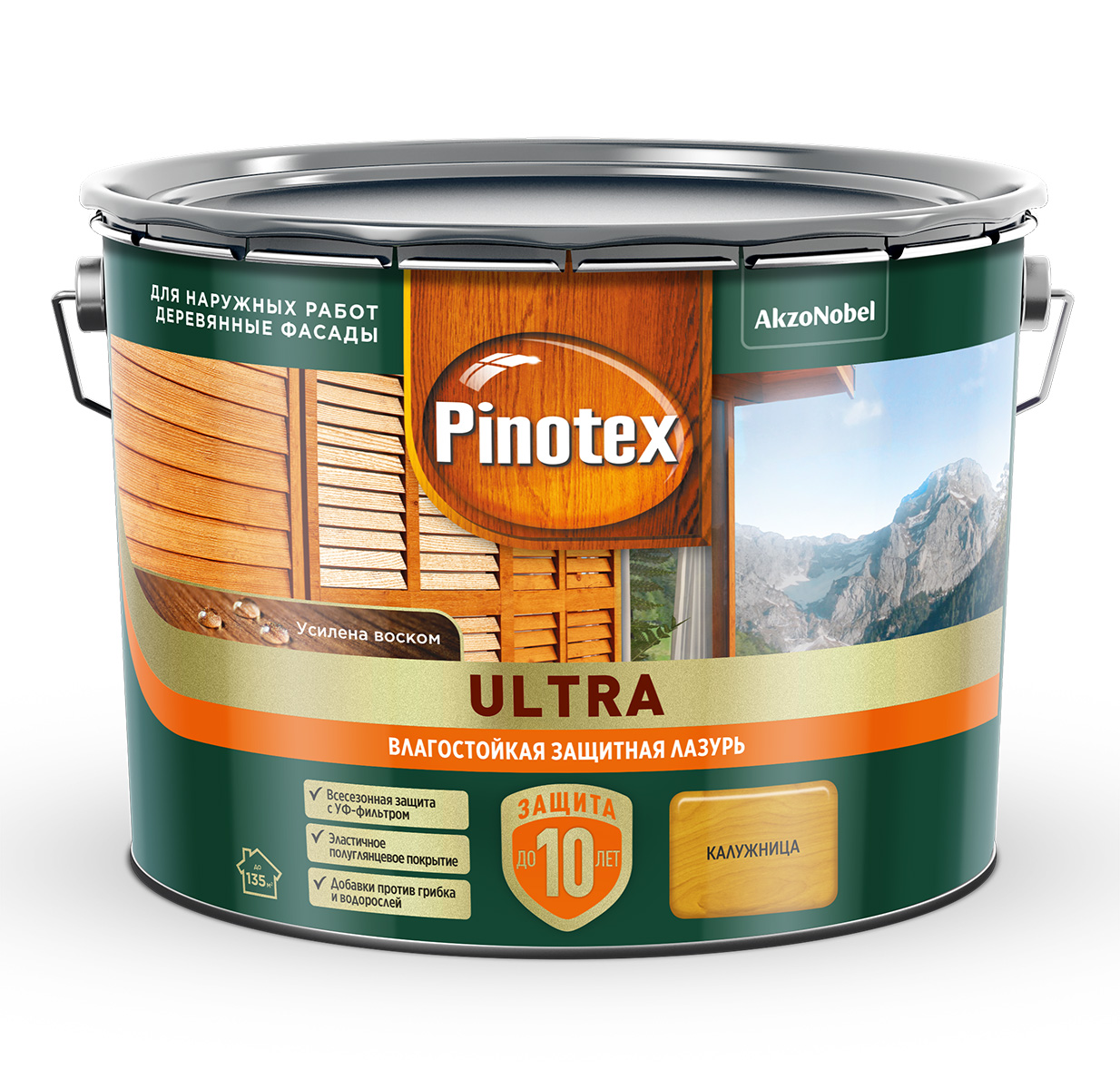 Лазурь " Pinotex/Omnitex Ultra RU " ( "Калужница") 9 л