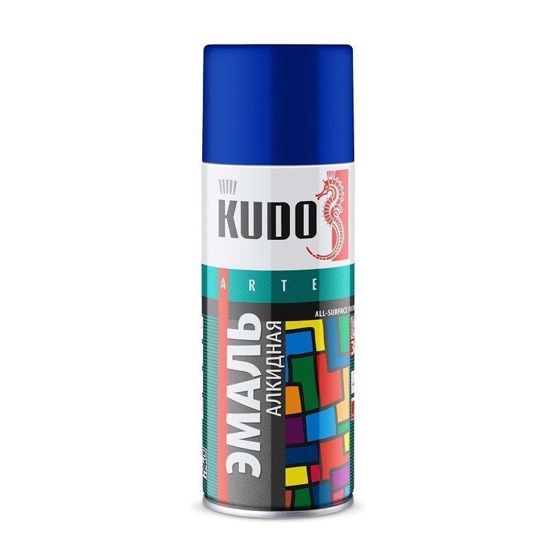 Kudo 1011 Эмаль аэрозольная универсальная (Синяя)  520 мл