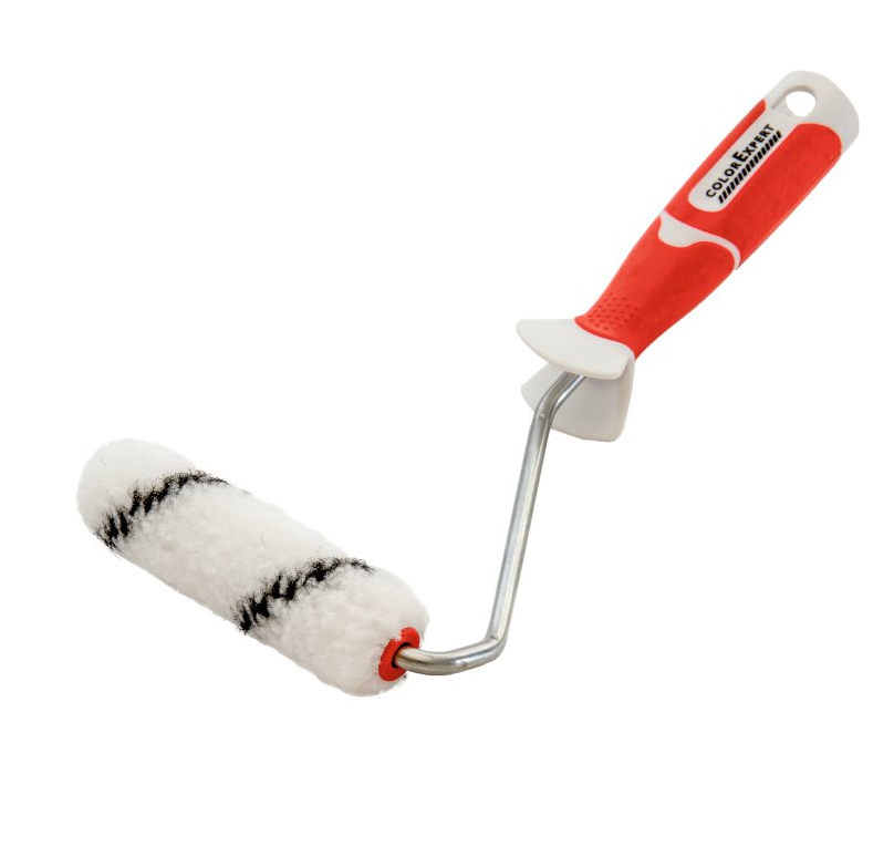 86402902 Валик (с ручкой) полиэстер 100 мм (черная полоса) ворс 12 мм Color Expert