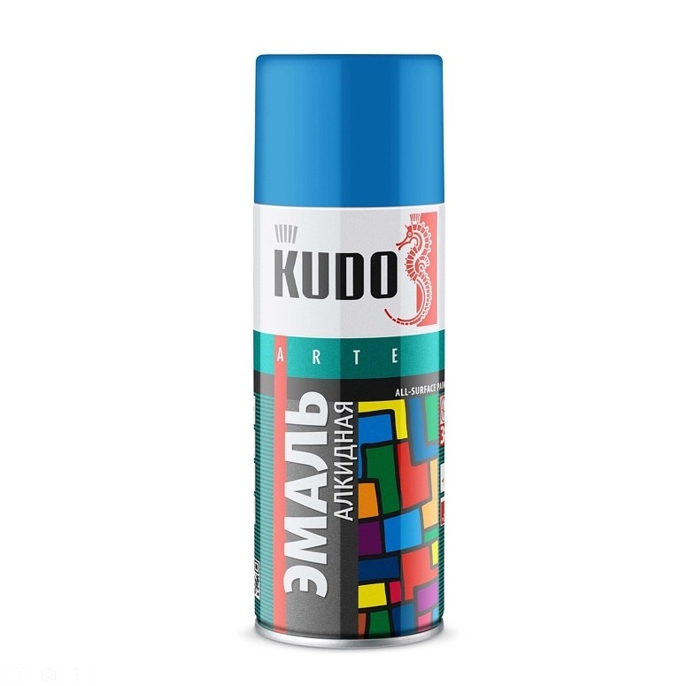 Kudo 1010 Эмаль аэрозольная универсальная (Голубая)  520 мл