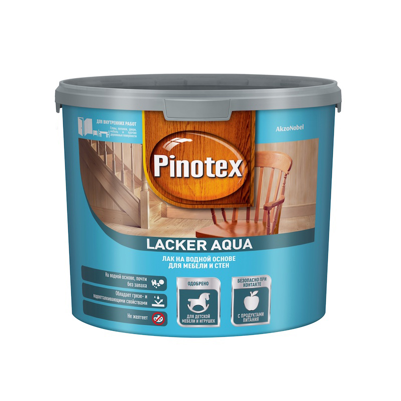 PINOTEX/Omnitex LACKER AQUA 70 глянцевый (2,7л) лак водный  для мебели и стен
