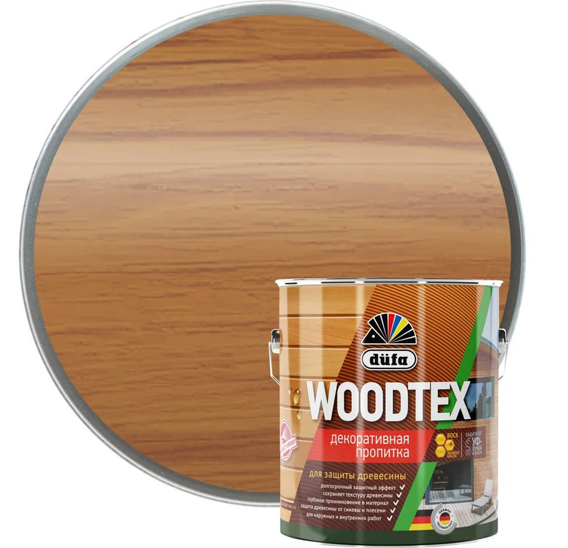 DUFA WOOD TEX Пропитка декоративная тик 9 л