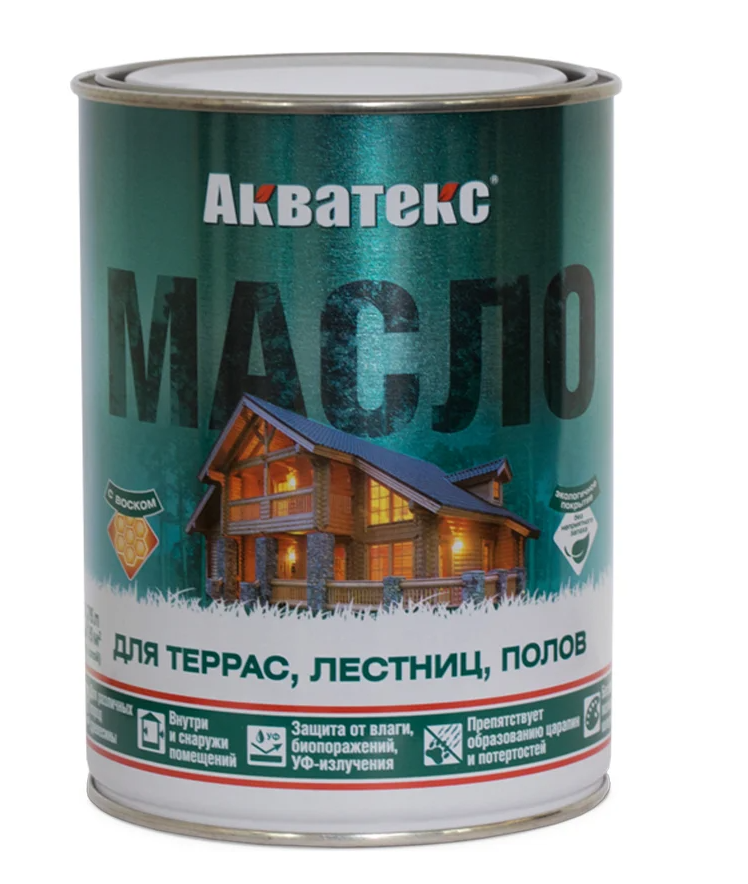 Акватекс Масло для террас, лестниц и полов Б/Ц 0,75л 