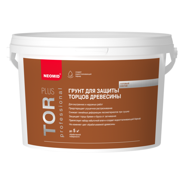 Неомид Грунт для защиты торцов древесины TOR plus 2,5 л