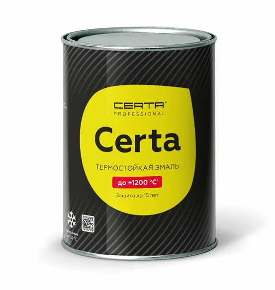Эмаль термостойкая "Церта" белая 400* С 0,8 кг