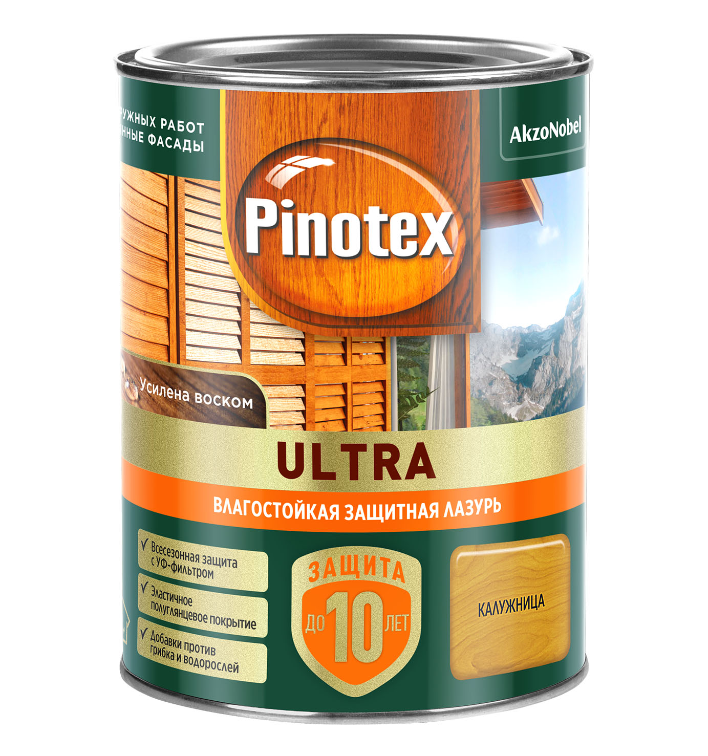 Лазурь " Pinotex/Omnitex Ultra RU " ( "Калужница") 0,9 л