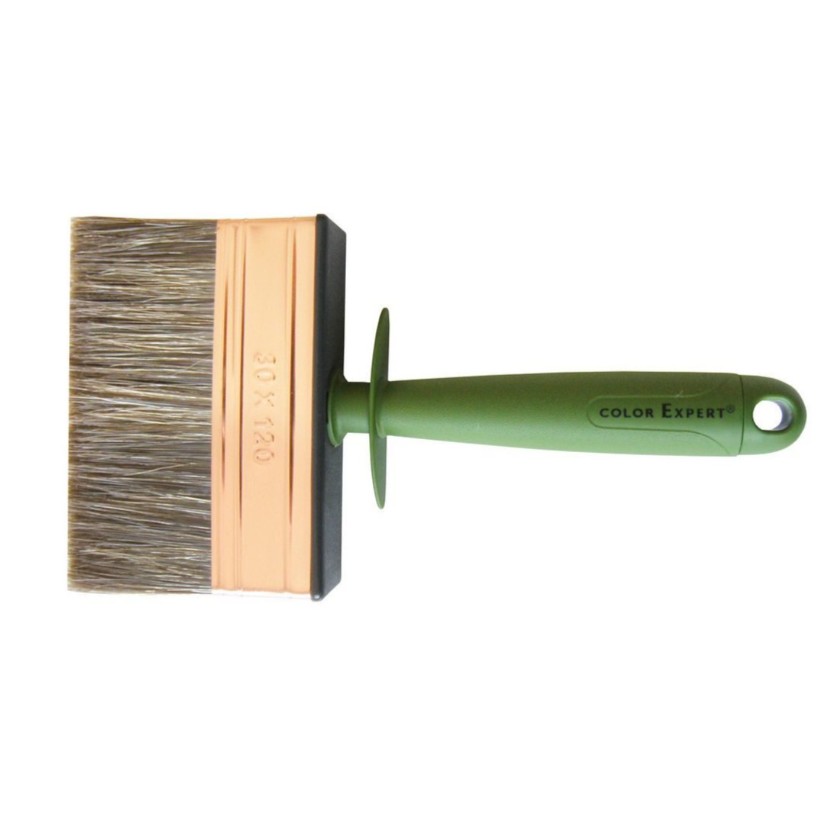 83151202/83151299 Кисть флейцевая МАКЛОВИЦА (120х30 мм) Зеленая (смеш/щетина) Color Expert 