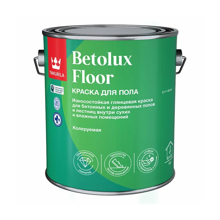 Бетолюкс Флор Betolux Floor Краска для полов (База С) Тиккурила, 2,7л