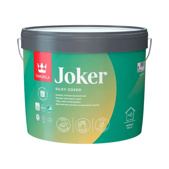 Краска Джокер JOKER А ВД, интерьерн, мат, Тиккурила 9 л (Финляндия)