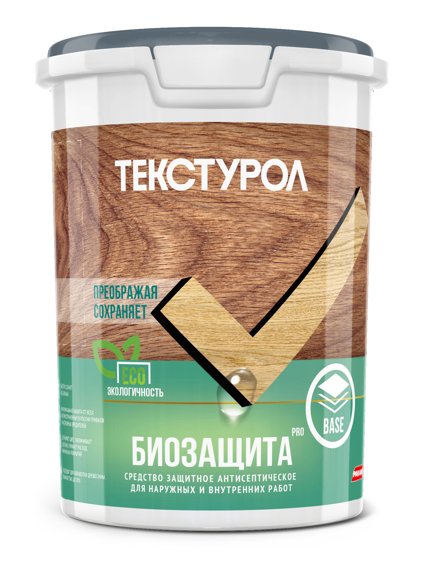 ТЕКСТУРОЛ Биозащита PRO универс. грунт-антисептик длядревесины, б/цв 1л.