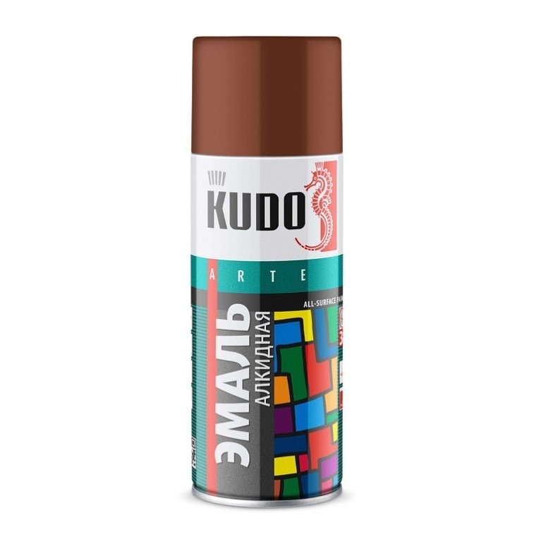 Kudo 1023 Эмаль аэрозольная универсальная (Какао)  520 мл