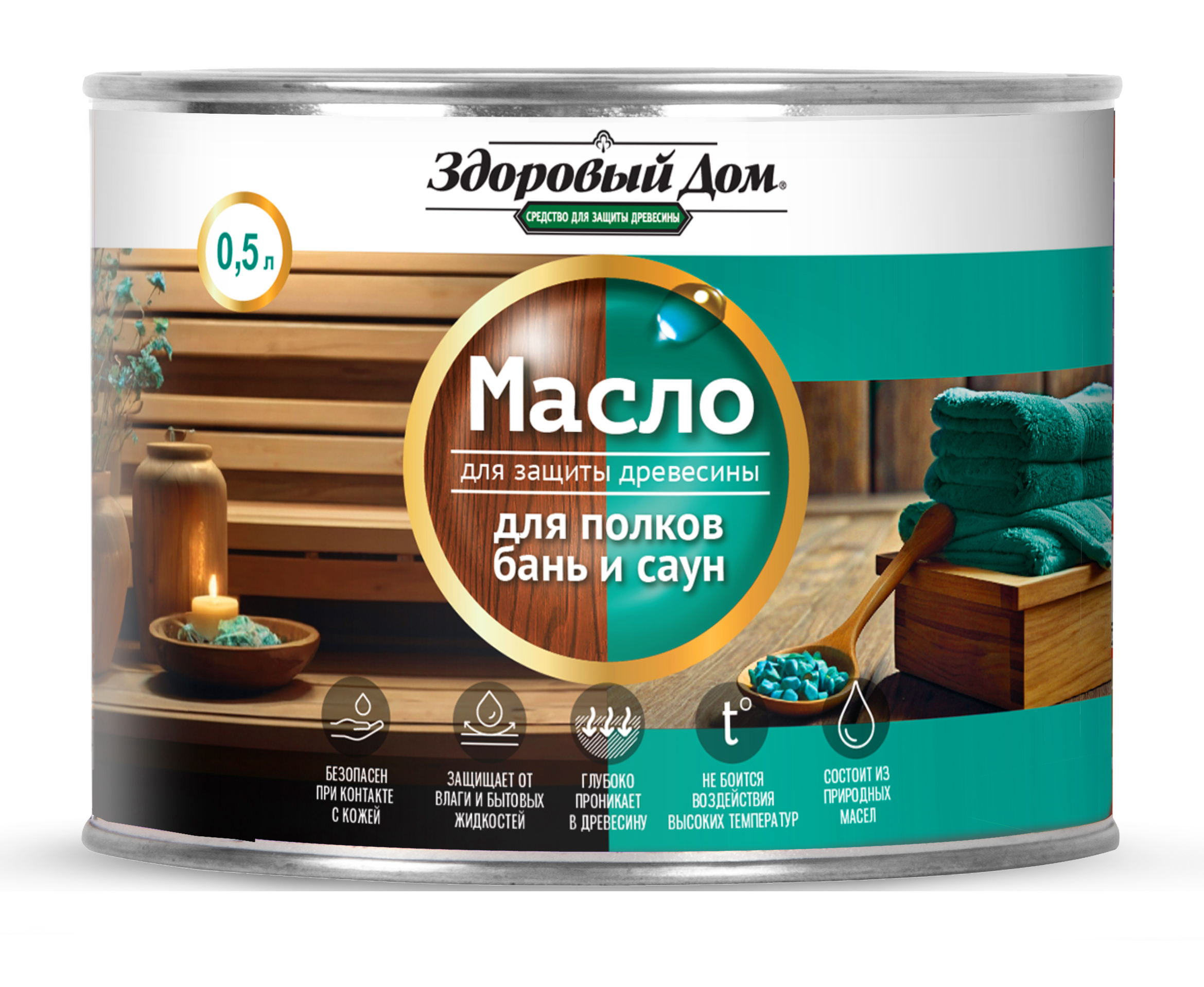 Масло для полков бань и саун "Здоровый дом" Лакра 0,5 л