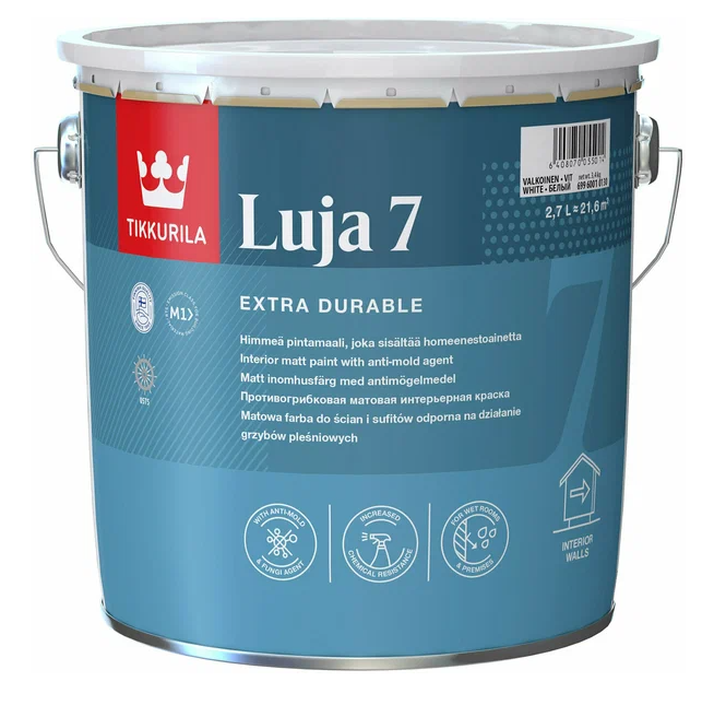 Tikkurila/Tikkivala Краска LUJA 7 EXTRA "С" мат д/влажн помещ, 2,7л