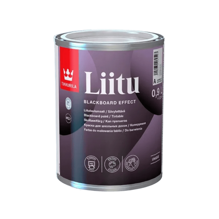 Краска для школьных досок Лииту LIITU  Тиккурила 1л черная