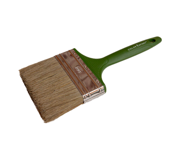 81469902/81469999 Кисть флейцевая (100 мм) Зеленая (смешанная щетина) Color Expert 