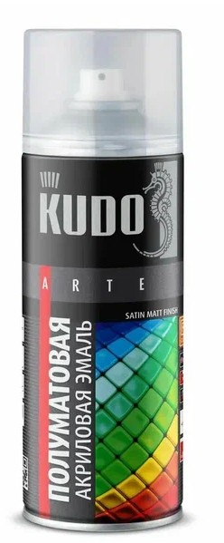 Kudo RAL 8017 Эмаль универ.акрил. satin коричнево-шоколадная (ф.-520 мл) KU-0A8017