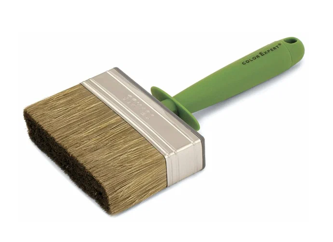 83151002/83151099 Кисть флейцевая МАКЛОВИЦА (100х30 мм) Зеленая (смеш/щетина) Color Expert 