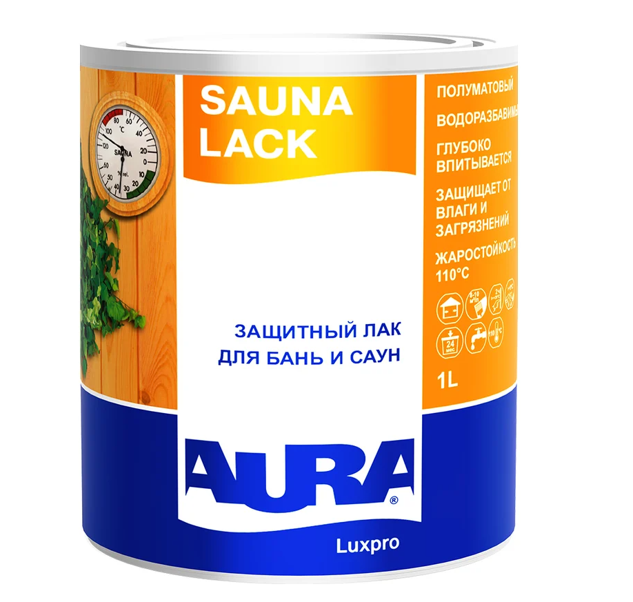 AURA Sauna Lack Лак для бань и саун 1 л