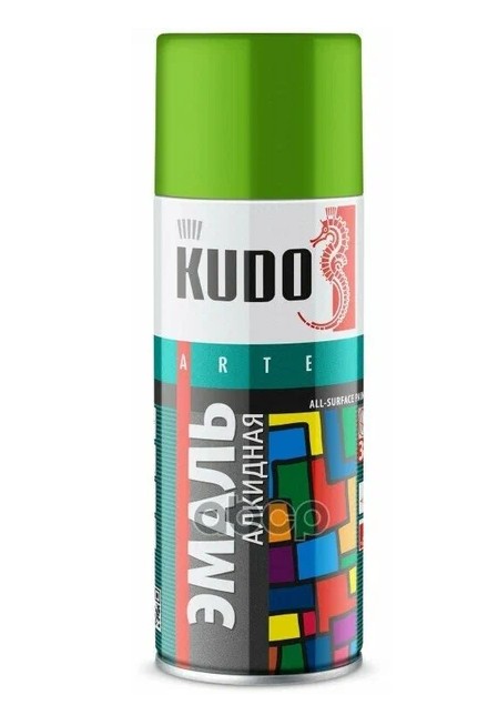 Kudo 10088 Эмаль аэрозольная универсальная (Салатовая)  520 мл