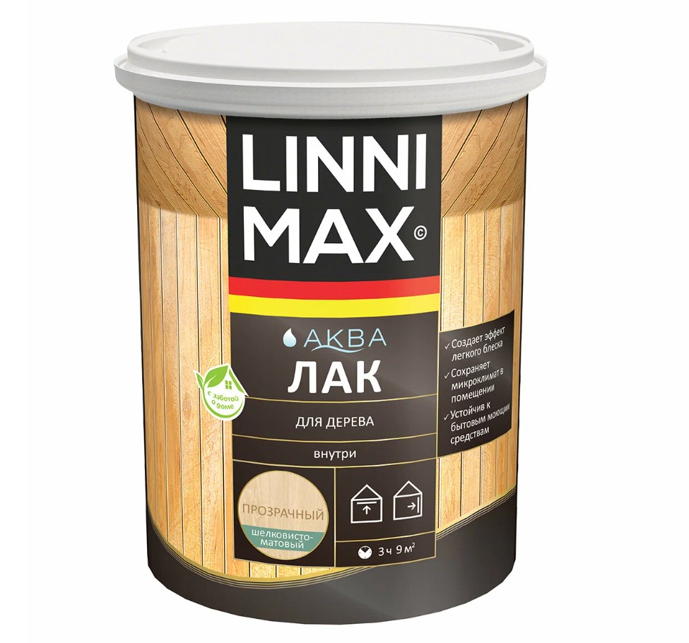 Linnimax Аква Лак акриловый глянцевый  0,9л
