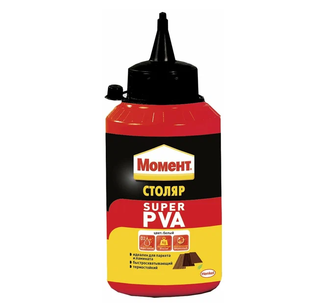 Клей МОМЕНТ ПВА Столяр Супер PVA D2 (Белый)  0,25кг.