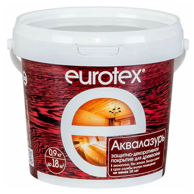 Eurotex Текстурное покрытие Аквалазурь бесцветный 0,9кг.