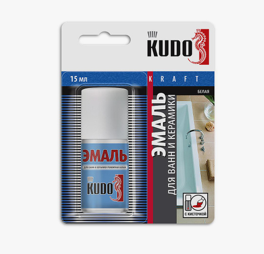 Kudo Эмаль для ванн и керамики (ремонтная) KU-7K1301 15 мл